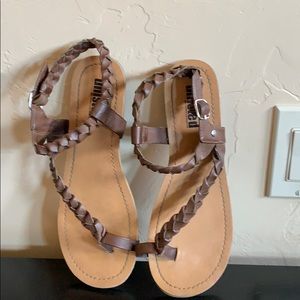 Brown woven sandal